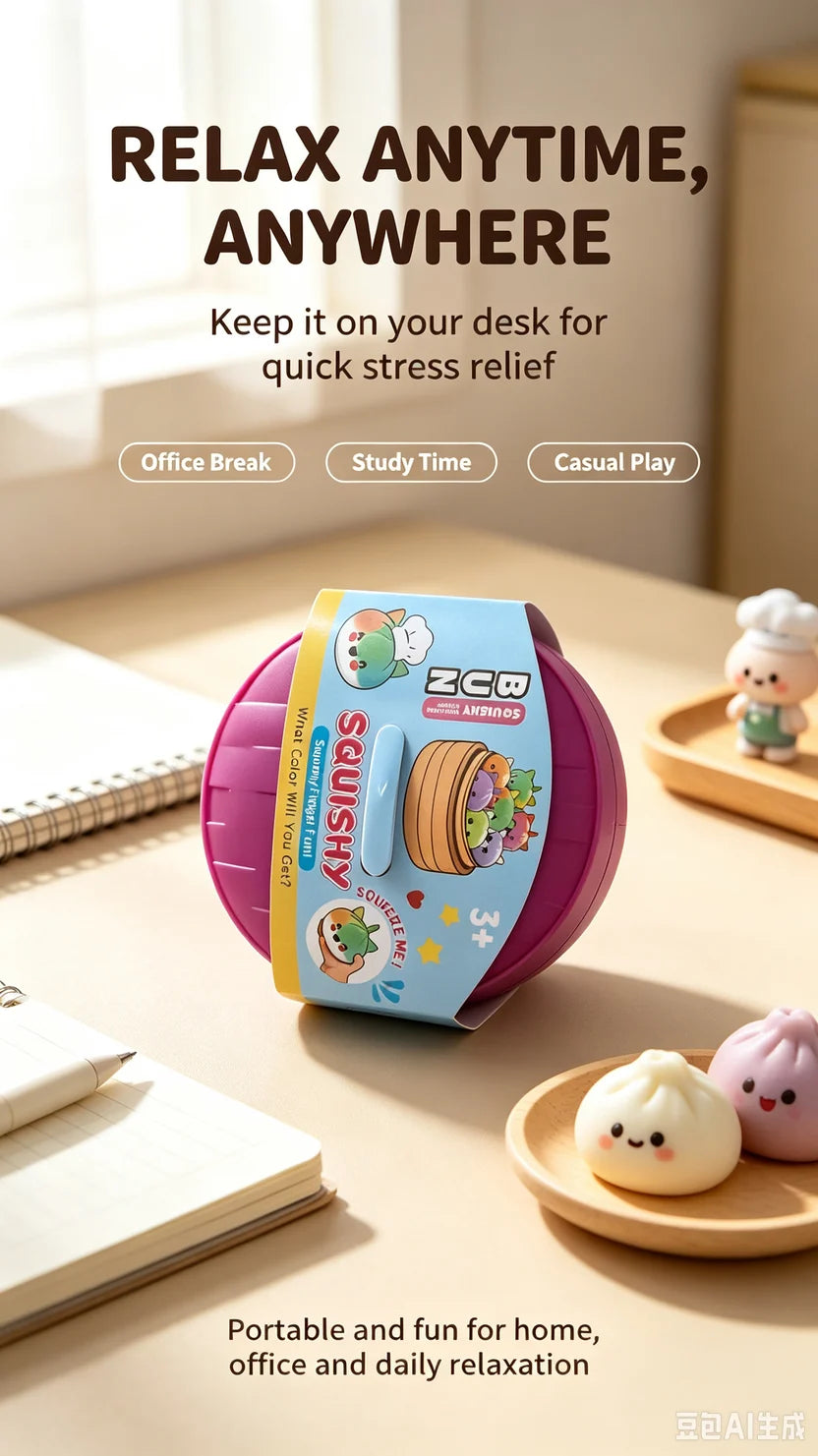 Blind Box Vaseline Bun Squishy Toy
