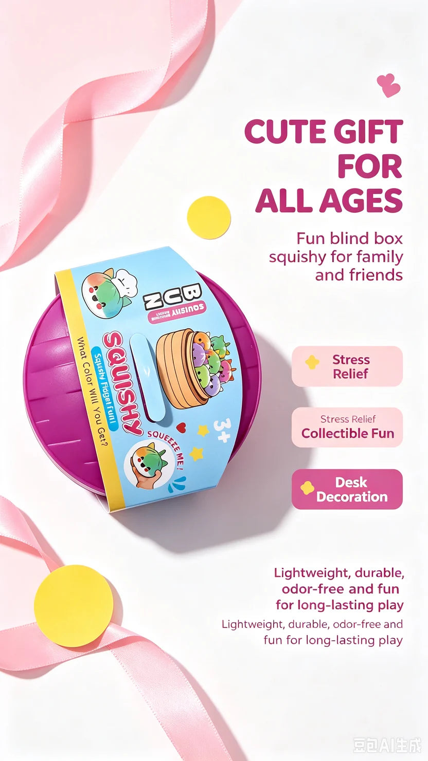 Blind Box Vaseline Bun Squishy Toy